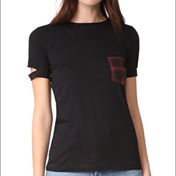 Helmut Lang Plaid Pocket Tee 